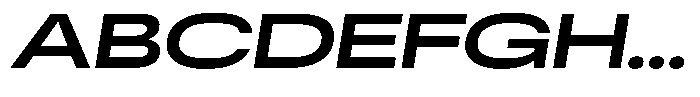 Antre Expanded Semi Bold Italic Font UPPERCASE