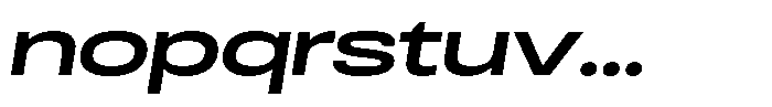 Antre Expanded Semi Bold Italic Font LOWERCASE