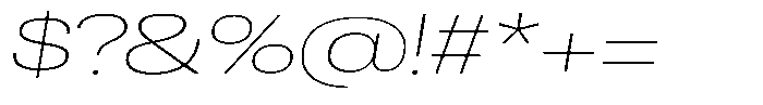 Antre Expanded Thin Italic Font OTHER CHARS