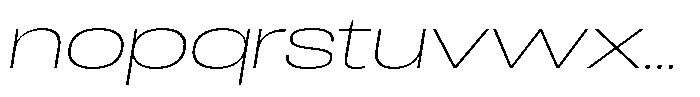 Antre Expanded Thin Italic Font LOWERCASE