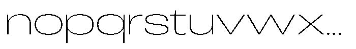 Antre Expanded Thin Font LOWERCASE