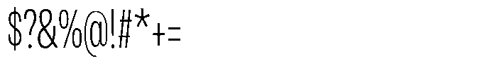 Antre Extra Condensed Extra Light Font OTHER CHARS