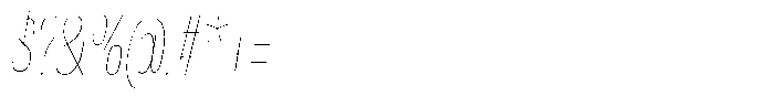 Antre Extra Condensed Hairline Italic Font OTHER CHARS