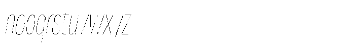 Antre Extra Condensed Hairline Italic Font LOWERCASE
