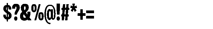 Antre Extra Condensed Heavy Font OTHER CHARS