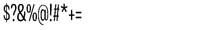 Antre Extra Condensed Light Font OTHER CHARS