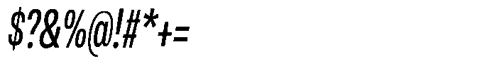 Antre Extra Condensed Regular Italic Font OTHER CHARS