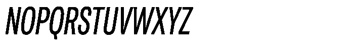 Antre Extra Condensed Regular Italic Font UPPERCASE