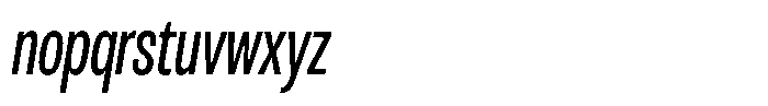 Antre Extra Condensed Regular Italic Font LOWERCASE