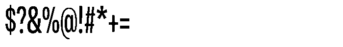 Antre Extra Condensed Regular Font OTHER CHARS
