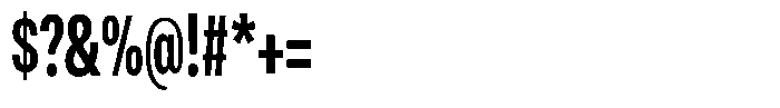 Antre Extra Condensed Semi Bold Font OTHER CHARS