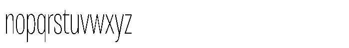 Antre Extra Condensed Thin Font LOWERCASE