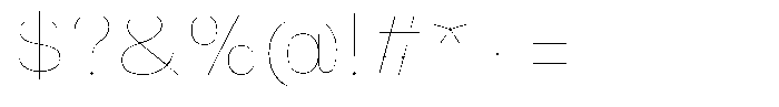 Antre Hairline Font OTHER CHARS