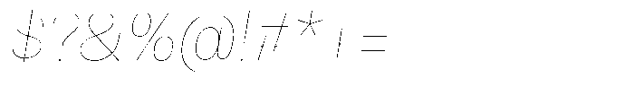 Antre Narrow Hairline Italic Font OTHER CHARS