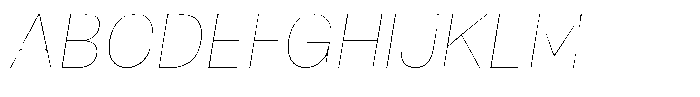 Antre Narrow Hairline Italic Font UPPERCASE