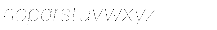 Antre Narrow Hairline Italic Font LOWERCASE