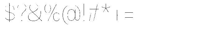 Antre Narrow Hairline Font OTHER CHARS