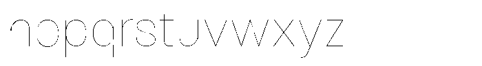 Antre Narrow Hairline Font LOWERCASE