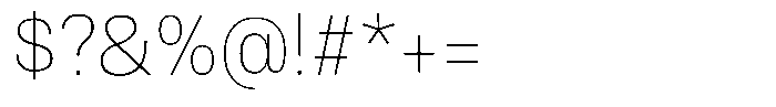 Antre Narrow Thin Font OTHER CHARS