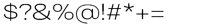 Antre Wide Extra Light Font OTHER CHARS
