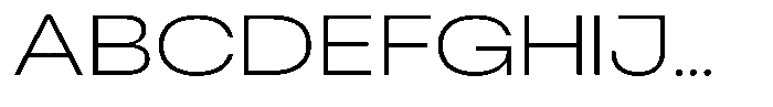 Antre Wide Extra Light Font UPPERCASE