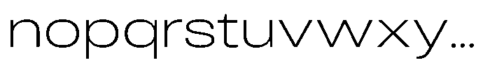 Antre Wide Extra Light Font LOWERCASE