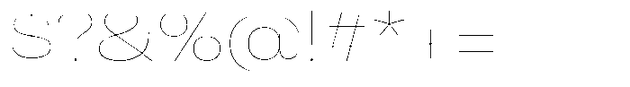 Antre Wide Hairline Font OTHER CHARS