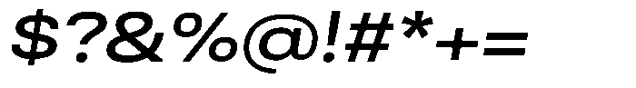 Antre Wide Medium Italic Font OTHER CHARS