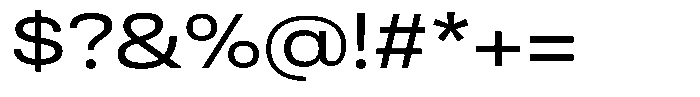 Antre Wide Regular Font OTHER CHARS