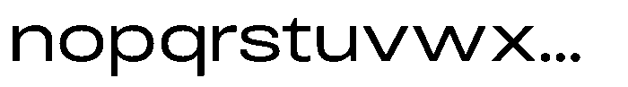Antre Wide Regular Font LOWERCASE