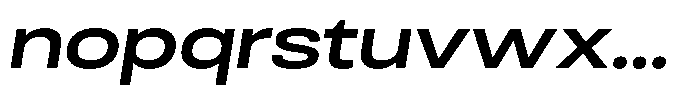 Antre Wide Semi Bold Italic Font LOWERCASE