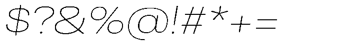 Antre Wide Thin Italic Font OTHER CHARS