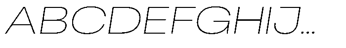 Antre Wide Thin Italic Font UPPERCASE