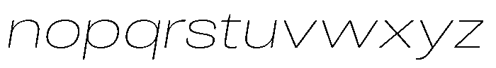 Antre Wide Thin Italic Font LOWERCASE