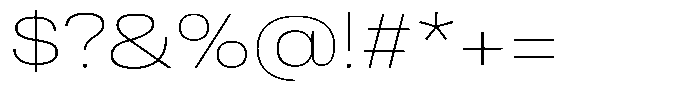 Antre Wide Thin Font OTHER CHARS