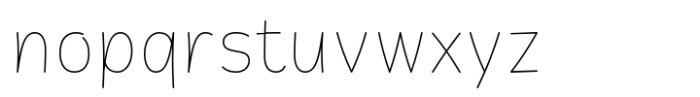 Anuban Thin Font LOWERCASE