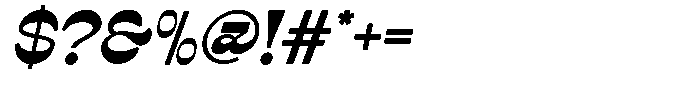Anyheat Italic Font OTHER CHARS
