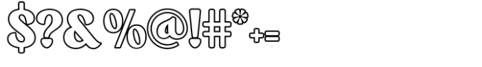 Anyhow Outline Font OTHER CHARS