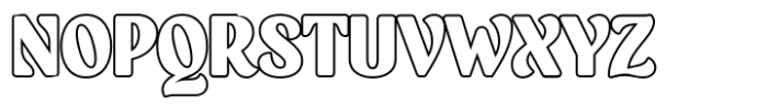 Anyhow Outline Font UPPERCASE