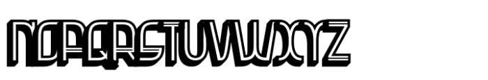Anzuka Extrude Left Font UPPERCASE