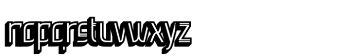 Anzuka Extrude Left Font LOWERCASE