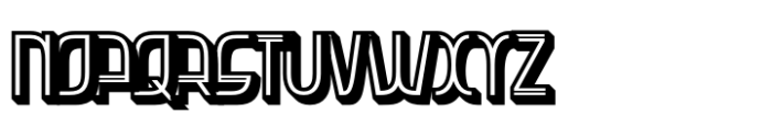 Anzuka Extrude Right Font UPPERCASE