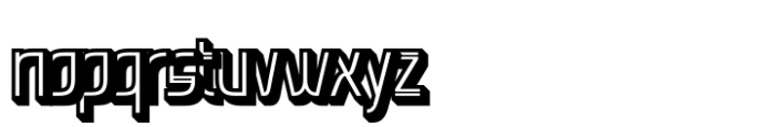 Anzuka Extrude Right Font LOWERCASE