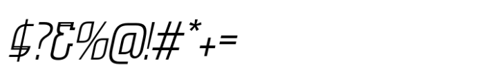 Anzuka Italic Font OTHER CHARS