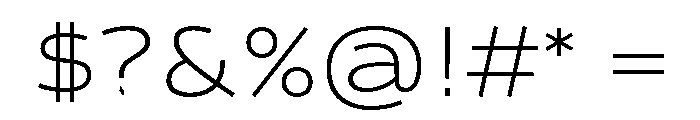 Analog Light Font OTHER CHARS