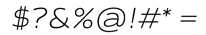 Analog LightOblique Font OTHER CHARS