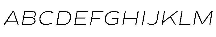 Analog LightOblique Font UPPERCASE