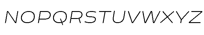 Analog LightOblique Font UPPERCASE