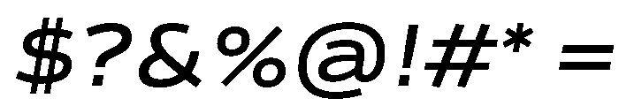 Analog MediumOblique Font OTHER CHARS