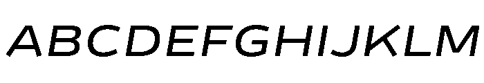 Analog MediumOblique Font UPPERCASE
